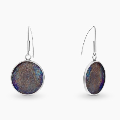 Kolczyki wiszące kółka ze srebra 2