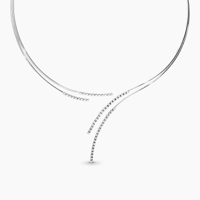 Naszyjnik z białego złota 750 z brylantami 1,31 ct