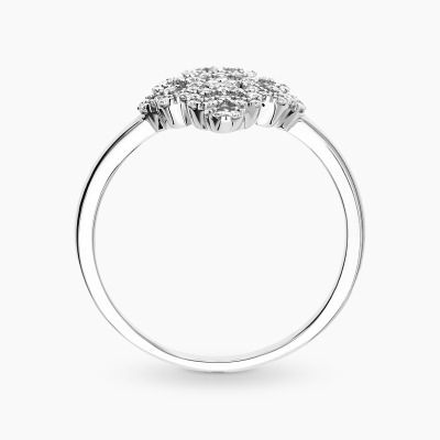 Pierścionek z białego złota 750 z brylantami 0,16 ct 2