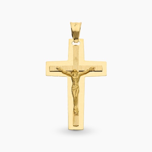 Zawieszka krzyżyk z żółtego złota