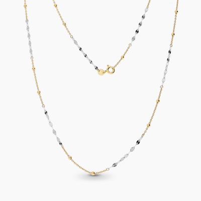 Naszyjnik łańcuszek w dwóch kolorach złota 585 z...