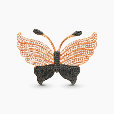 Srebrna broszka z cyrkoniami 2