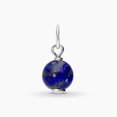 Zawieszka Sphere srebrna z lapis lazuli