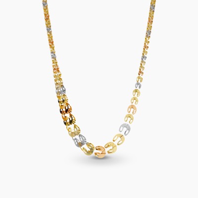 Naszyjnik kolia w trzech kolorach złota 585