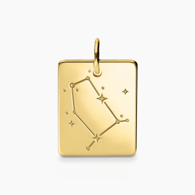 Zawieszka Konstelacje bliźnięta srebrna pozłacana