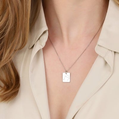 Naszyjnik Konstelacje waga srebrny platynowany 2