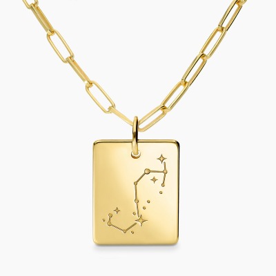 Naszyjnik Konstelacje skorpion srebrny pozłacany ankier