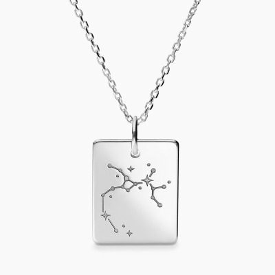 Naszyjnik Konstelacje strzelec srebrny platynowany