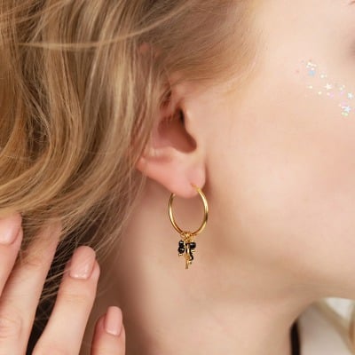 Kolczyki Konstelacje koła srebrne pozłacane ze spinelami... 2