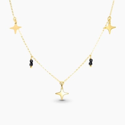 Naszyjnik Konstelacje srebrny pozłacany ze spinelami i...