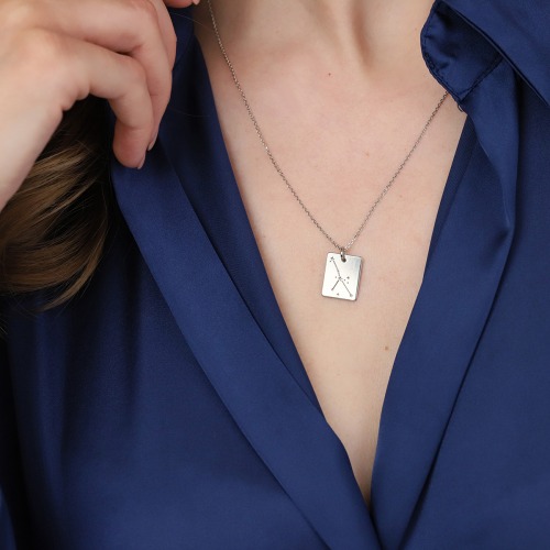 Naszyjnik Konstelacje rak srebrny platynowany