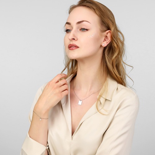 Naszyjnik Konstelacje rak srebrny platynowany