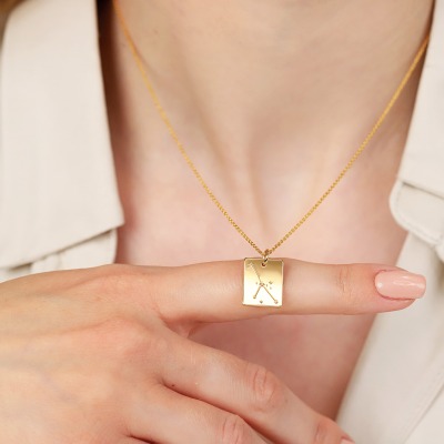 Zawieszka charms Konstelacje rak srebrna pozłacana 2