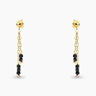 Kolczyki Konstelacje srebrne pozłacane ze spinelami