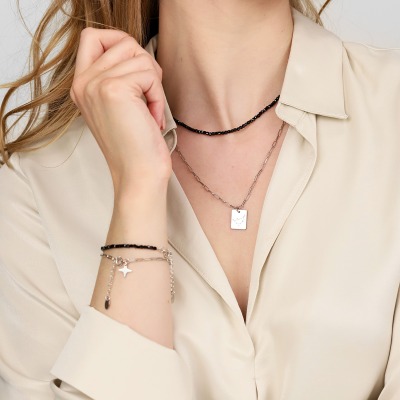 Naszyjnik Konstelacje ze spineli i srebra platynowanego 2