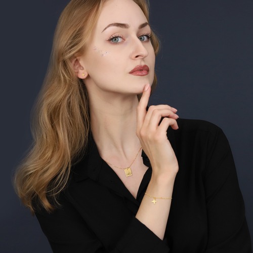 Naszyjnik Konstelacje skorpion srebrny pozłacany