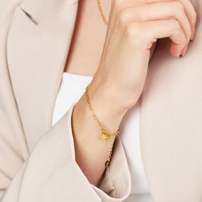 Zawieszka charms Konstelacje srebrna pozłacana iskierka 2