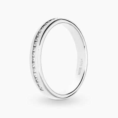 Pierścionek obrączka złota 585 z brylantami 0,15 ct 2,66g