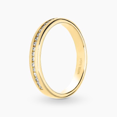 Pierścionek obrączka złota 585 z brylantami 0,15 ct 2,68 g