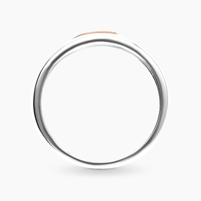 Pierścionek srebrny w formie obrączki z cyrkoniami 2