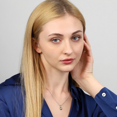 Zawieszka Art Déco z białego i żółtego złota 585 z... 2