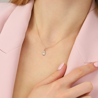 Zawieszka Cudowny medalik z żółtego złota 585 0,35 g 2