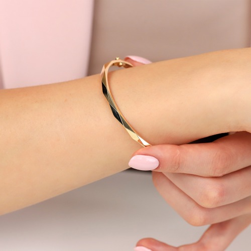 Bransoleta złoto żółte 0,585 diamentowana 5,60 g