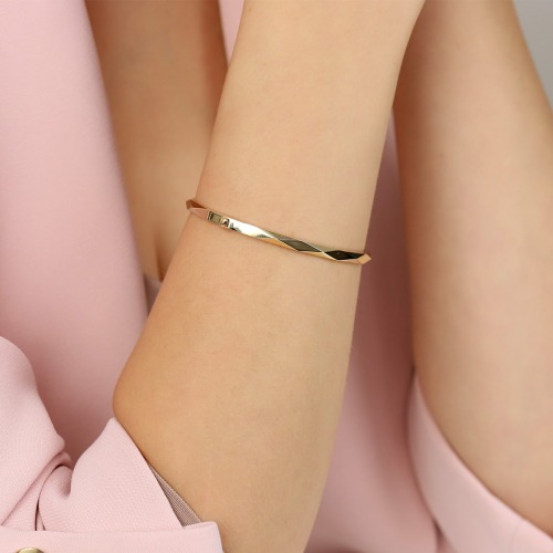 Bransoleta złoto żółte 0,585 diamentowana 5,60 g