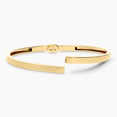 Bransoletka asymetryczna z żółtego złota 585 sztywna