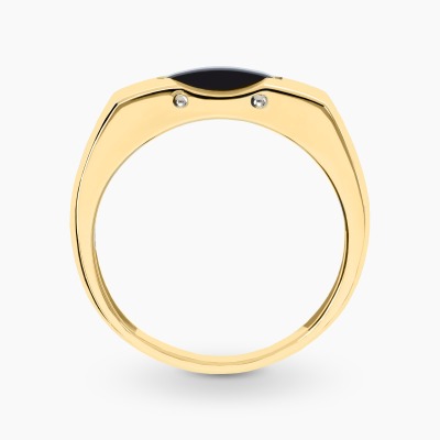 Sygnet z żółtego złota 585 z onyksem 6,15 g 2