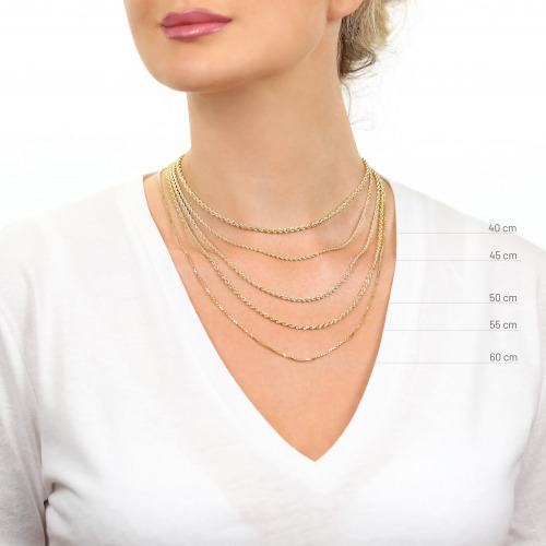 Naszyjnik łańcuszek z żółtego złota 585 splot królewski dł. 55 cm 32,42 g