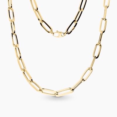 Naszyjnik z żółtego złota 585 o splocie ankier dł. 50 cm