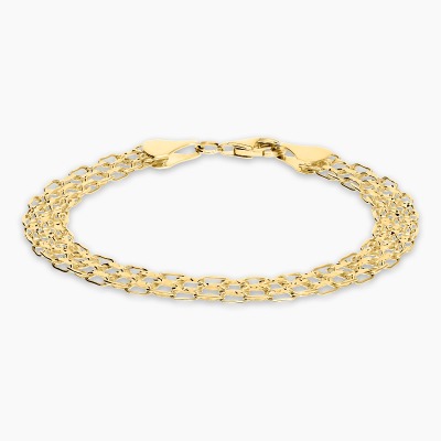 Bransoletka szeroka z żółtego złota 585 ażurowa dł. 18 cm