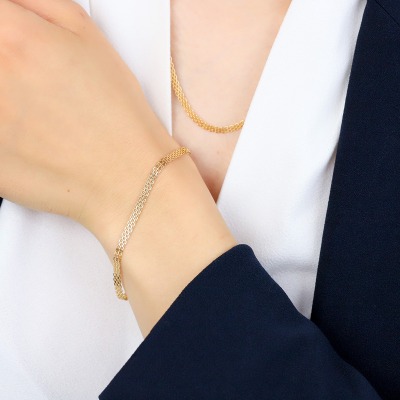 Bransoletka z żółtego złota 585 dł. 19 cm  2,88 g 2