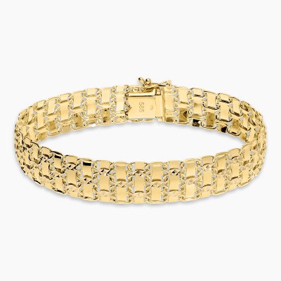 Bransoletka ażurowa z żółtego złota 585 dł. 20 cm  13,59 g