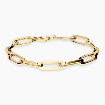 Bransoleta z żółtego złota 585 o splocie ankier dł. 20 cm