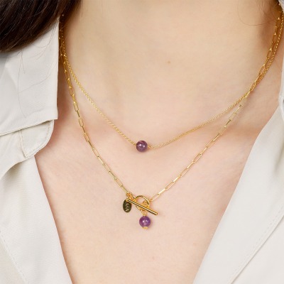 Naszyjnik Sphere srebrny pozłacany splot ankier z... 2