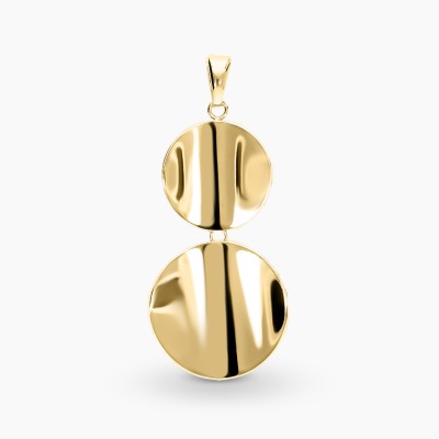 Zawieszka z żółtego złota 585 długa błyszcząca