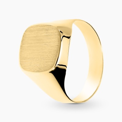 Sygnet żółte złoto 585 z satynowanym wykończeniem 4,74 g