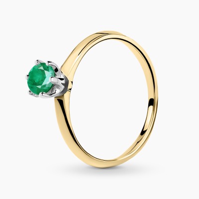 Pierścionek zaręczynowy Torino dwukolorowe złoto 585 z...