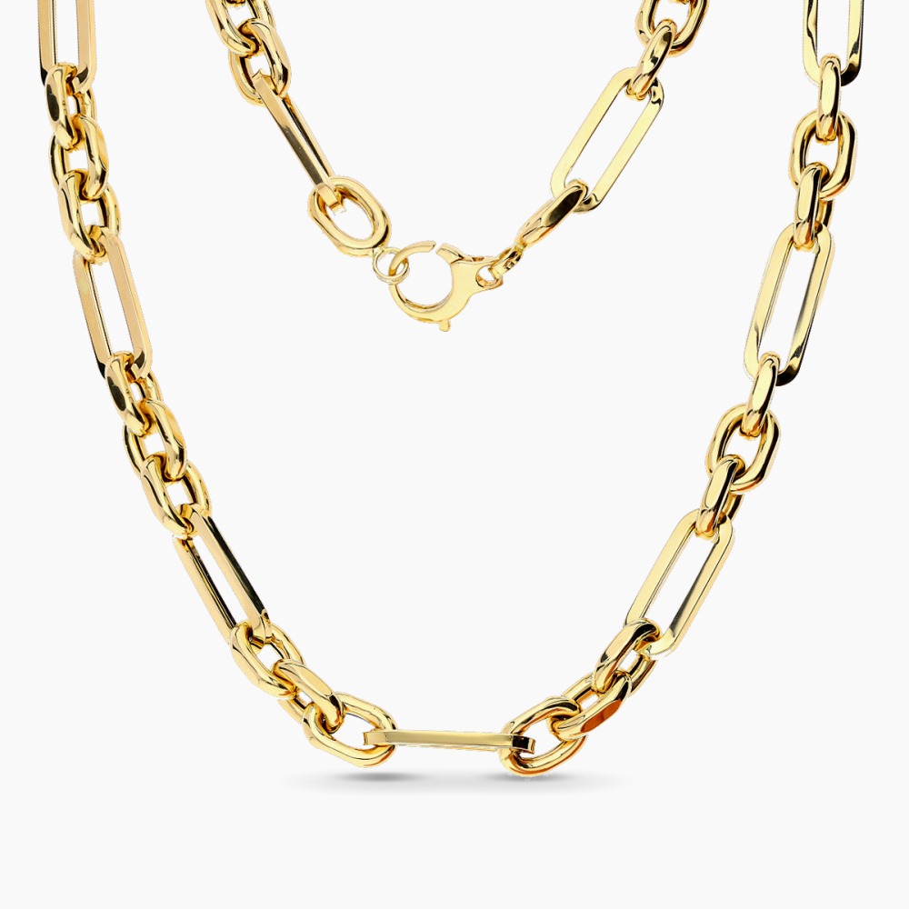 Naszyjnik z żółtego złota 585 gruby splot dł. 50 cm