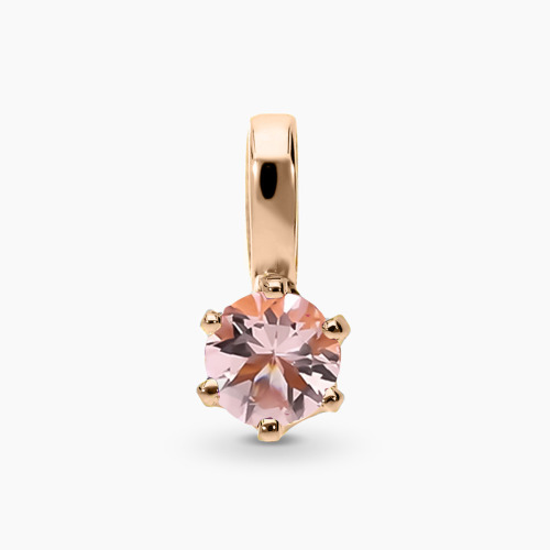 Zawieszka z różowego złota 585 z morganitem 0,26 ct, 0,49 g