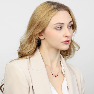 Naszyjnik z żółtego i białego złota 585 z diamentami i... 2