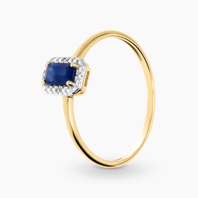 Pierścionek dwukolorowe złoto 585 z diamentami i...