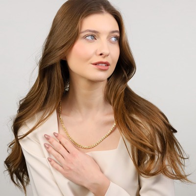 Naszyjnik z żółtego złota 585 bogaty splot dł. 60 cm... 2