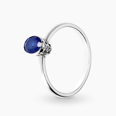 Pierścionek z białego złota 585 z szafirem 0,97 ct w...