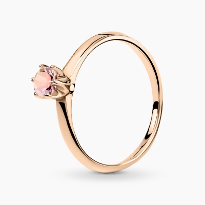 Pierścionek Torino różowe złoto 585 z morganitem 0,24 ct...