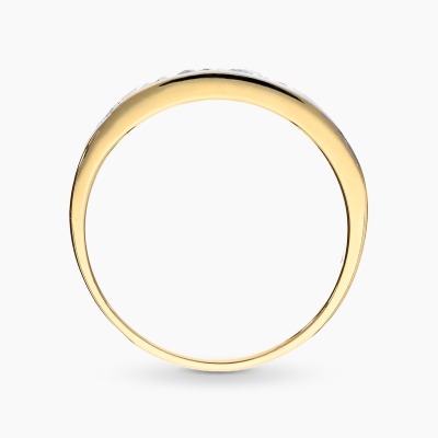 Pierścionek obrączka złota 585 z brylantami 0,19 ct, 2,49 g 2