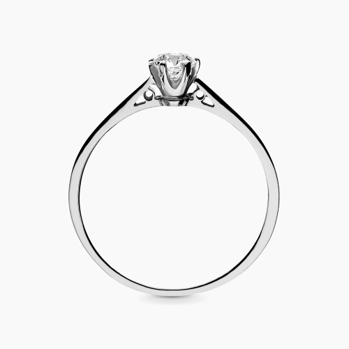 Pierścionek zaręczynowy Siena białe złoto 585 z brylantem 0,20 ct  VVS2/G