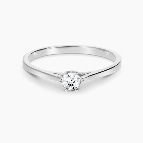 Pierścionek zaręczynowy Siena białe złoto 585 z brylantem 0,20 ct  VVS2/G